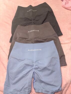 Alphalete Biker Shorts Set🩶